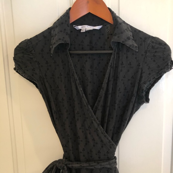 Zara Wrap Midi Eyelet Dress - Picture 4 of 7